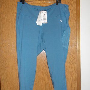 Adidas 3x Ladies athletic tights in alrered blue NEW with tags